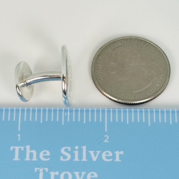 Return to Tiffany Oval Cufflink in Sterling Silver 1 Single Replacement For Lost - Picture 6 of 6